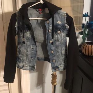 Hooded jean jacket